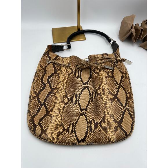 Gucci Vintage Tom Ford Python Bamboo Shoulder Bag [Refurbished] - Picture 4 of 15
